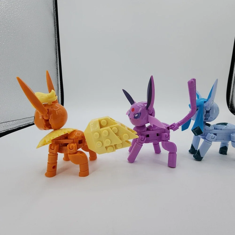 Lot of 5 Pokemon MEGA Construx Articulated Building Block‎ Figures 2019 Eevee